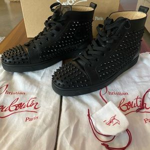 louboutin mens black spikes. Size 12.5
